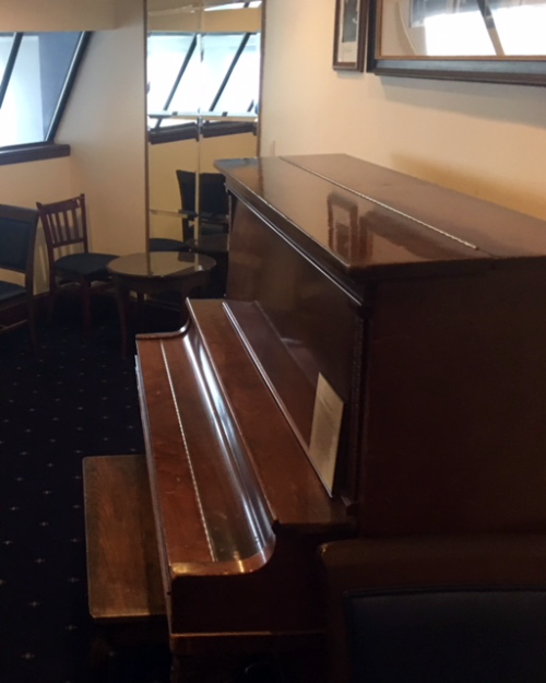 The 'Truman Piano' still sits in the National Press Club.