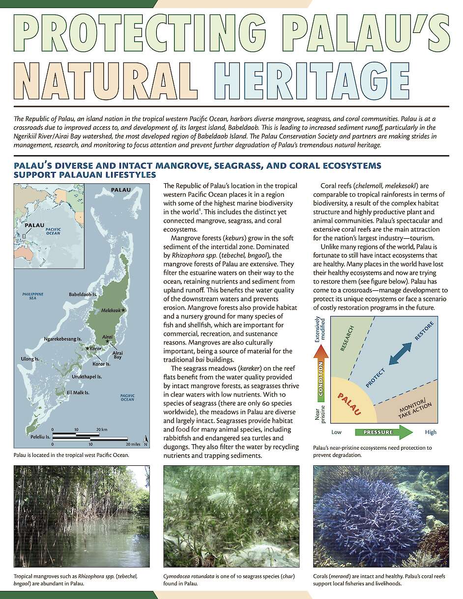 A newsletter about Palau's natural heritiage created by UMCES-IAN.