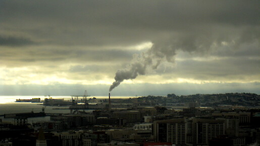 A factory producing smoke.