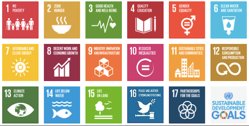 A graphic of sustainable development goals.