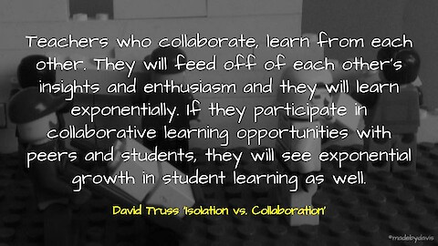 A graphic displaying a quote on collaboration.