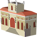 An illustration of a church.