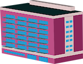 Illustration of a high-rise condominium.