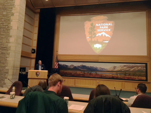 Spotlight presentations were given in the lecture hall at the NCTC. Image credit: Bill Dennison.