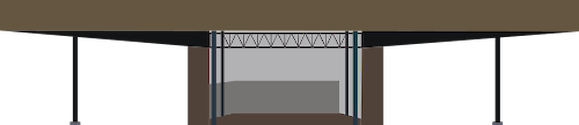 Front view (2d) illustration of an amphitheater.