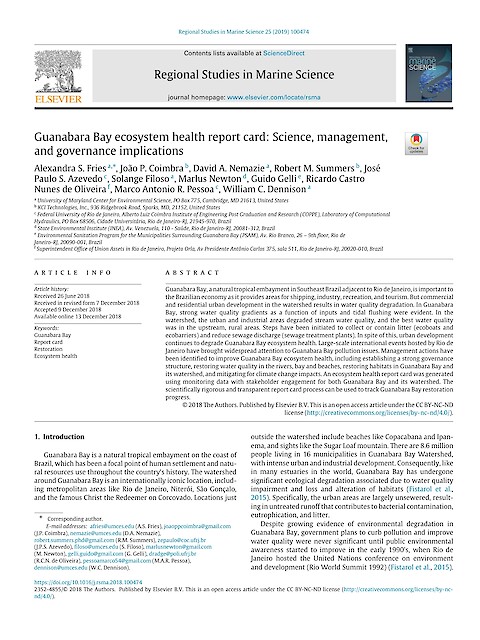 Guanabara Bay ecosystem health report card: Science, management, and governance implications (Page 1)