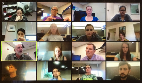 Students and instructors from across the state of Maryland used zoom for our class discussion. (Photo by Brian Scott)