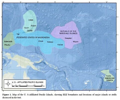 Map of the U.S.- Affiliated Islands. Source: Don A. Polhemus, U.S. Fish and Wildlife Service Pacific Islands Fish and Wildlife Office.