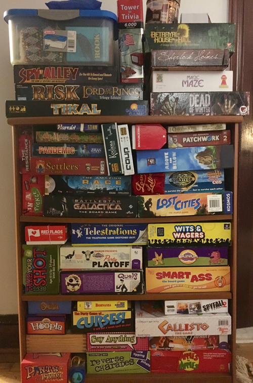 Our collection of board games is always expanding!
