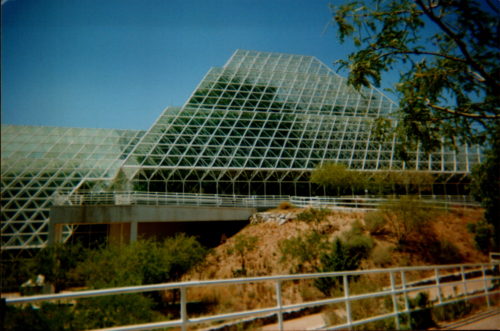 Pre-selfie picture of the Biosphere 2 from a trip to Arizona in 2004. (Photo by Natalie Peyronnin Snider)