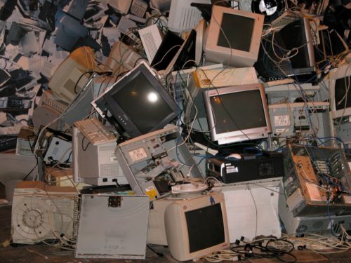 Computers, military equipment, monitors, and other electronic wastes are often left for landfills. (Photo from Pxhere is licensed under CC0.)