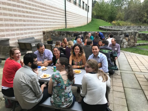 Enjoying lunch at Appalachian Laboratory during the 2018 MEES Colloquium. Photo credit: Bill Dennison.