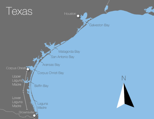 Texas Coast. Map credit: Jamie Currie.