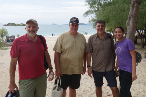 Bill, Bob, Dave and Vanessa at the Samae San islands. Photo credit: Vanessa-Vargas Nguyen