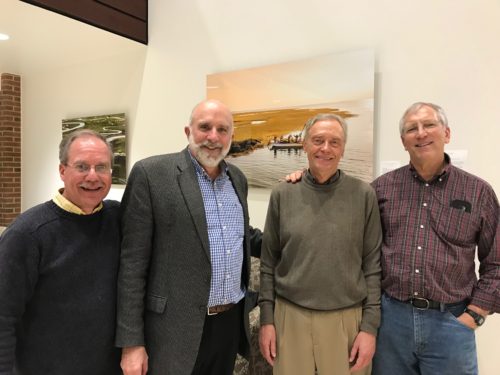 Rich Batiuk, Bill Dennison, Ken Moore and Bob Orth at Ken,  retirement party.