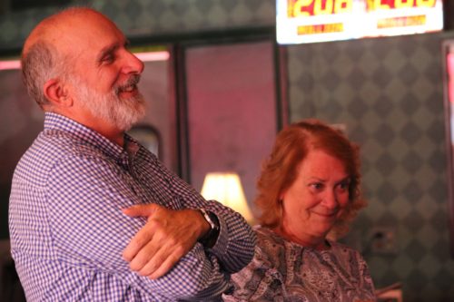 Bill Dennison and Dottie Samonisky at her retirement party. Photo credit: Sky Swanson.
