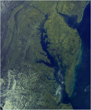 Chesapeake Bay from International Space Station. Photo credit: Ricky Arnold.
