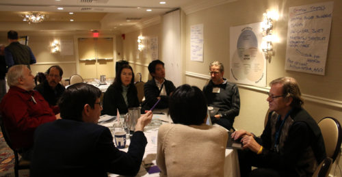 The Arctic CRA works together to identify the common themes of their work. Photo credit: Sky Swanson.