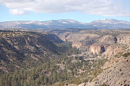 Ridge view of Bandelier National Monument in Los Alamos, NM