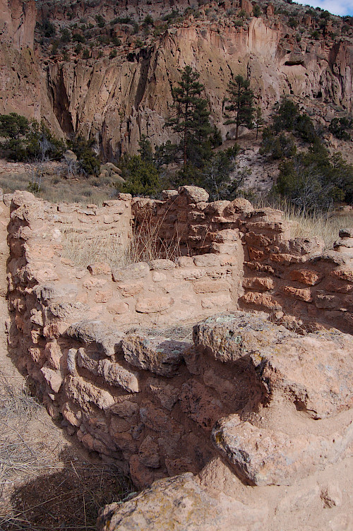 Kiva ruins at Bandelier National Monument in Los Alamos, NM