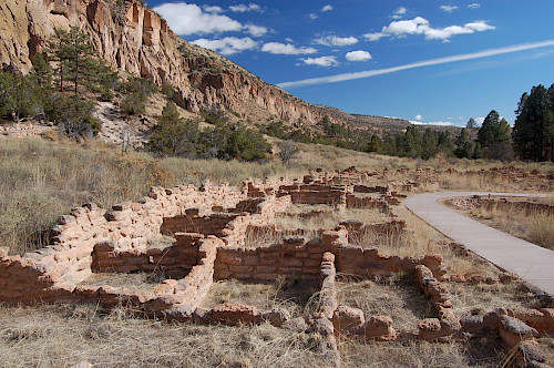 Kiva ruins at Bandelier National Monument
