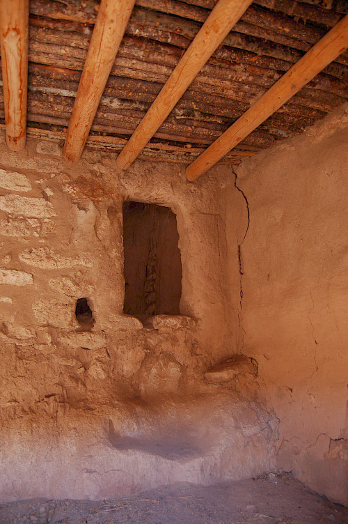 Interior of Pueblo home in Bandelier National Monument in Los Alamos, NM