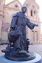 Statue of Saint Francis of Assisi in front of the Cathedral Basilica Santa Fe, New Mexico