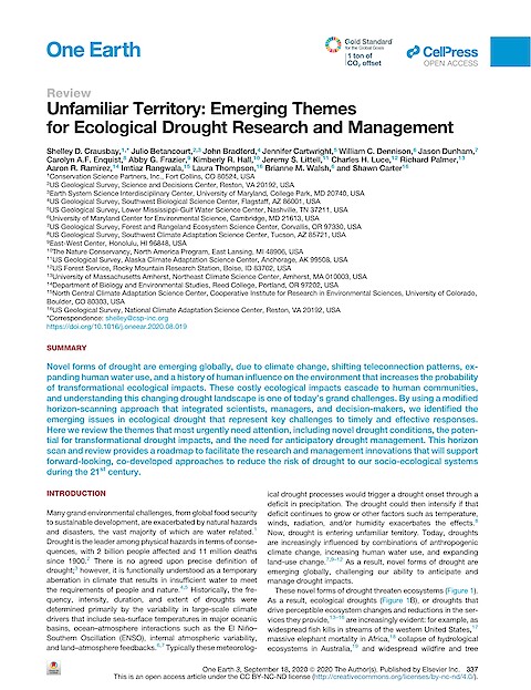 Unfamiliar Territory: Emerging Themes for Ecological Drought Research and Management (Page 1)