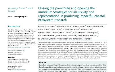 Closing the parachute and opening the umbrella: Strategies for inclusivity and representation in producing impactful coastal ecosystem research (Page 1)