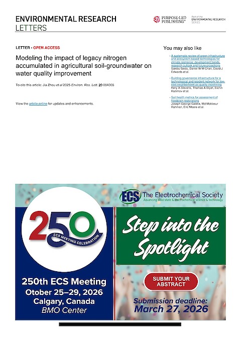 Modeling the impact of legacy nitrogen accumulated in agricultural soil-groundwater on water quality improvement (Page 1)