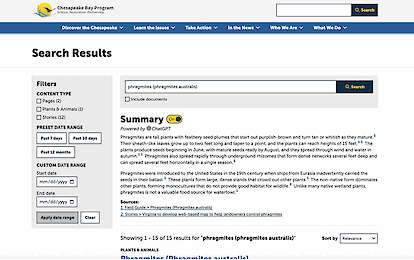 New Search Tool for ChesapeakeBay.net!