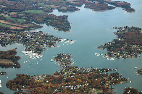 Aerial view of Galesville, MD. Photo credit: WikiMedia Commons
